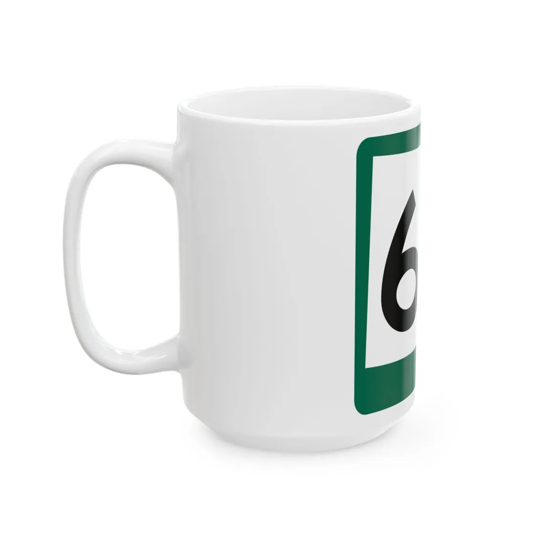 SD 65 (South Dakota) (Road Sign) White Coffee Mug - Go Mug Yourself