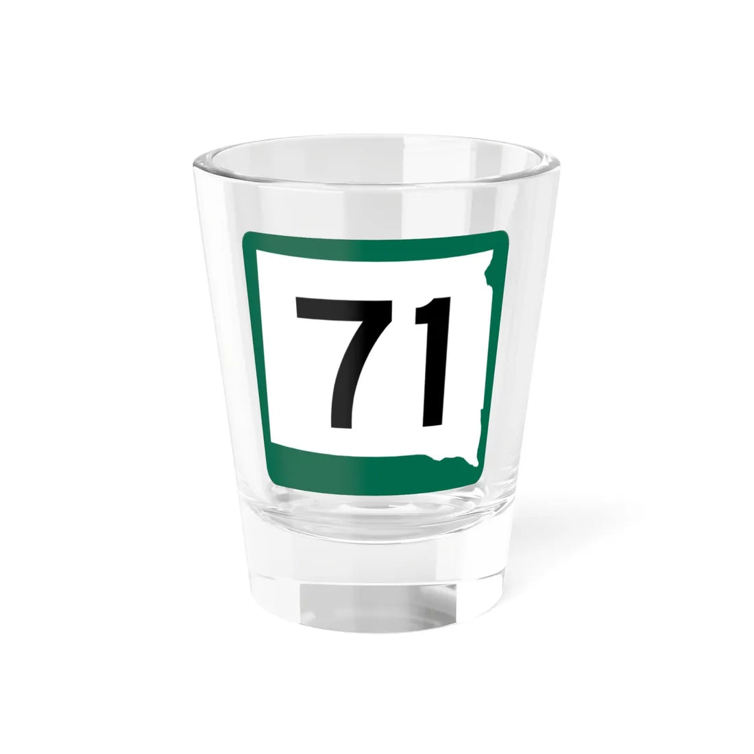 SD 71 (South Dakota) (Road Sign) Shot Glass 1.5oz 1.5oz - Go Mug Yourself