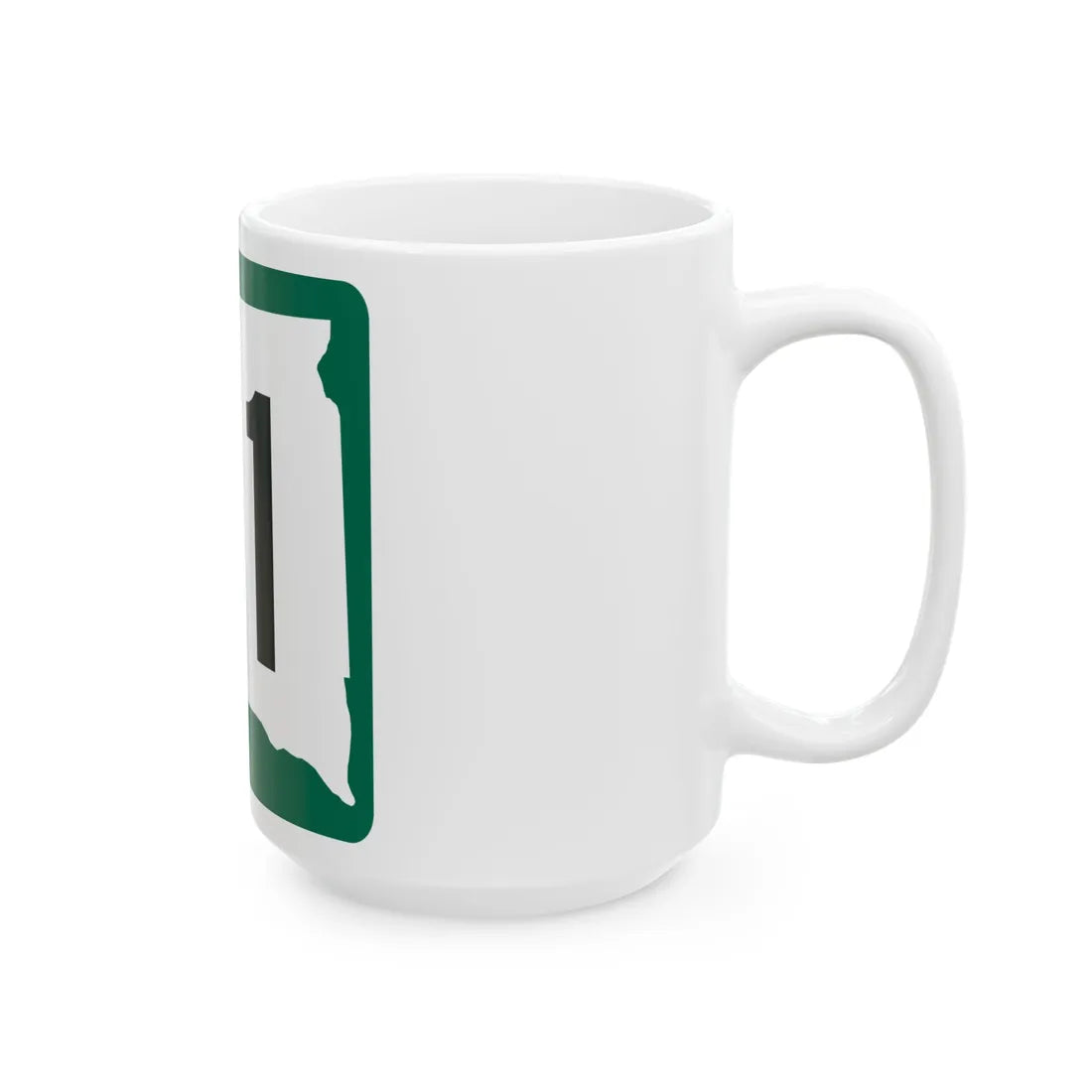 SD 71 (South Dakota) (Road Sign) White Coffee Mug - Go Mug Yourself