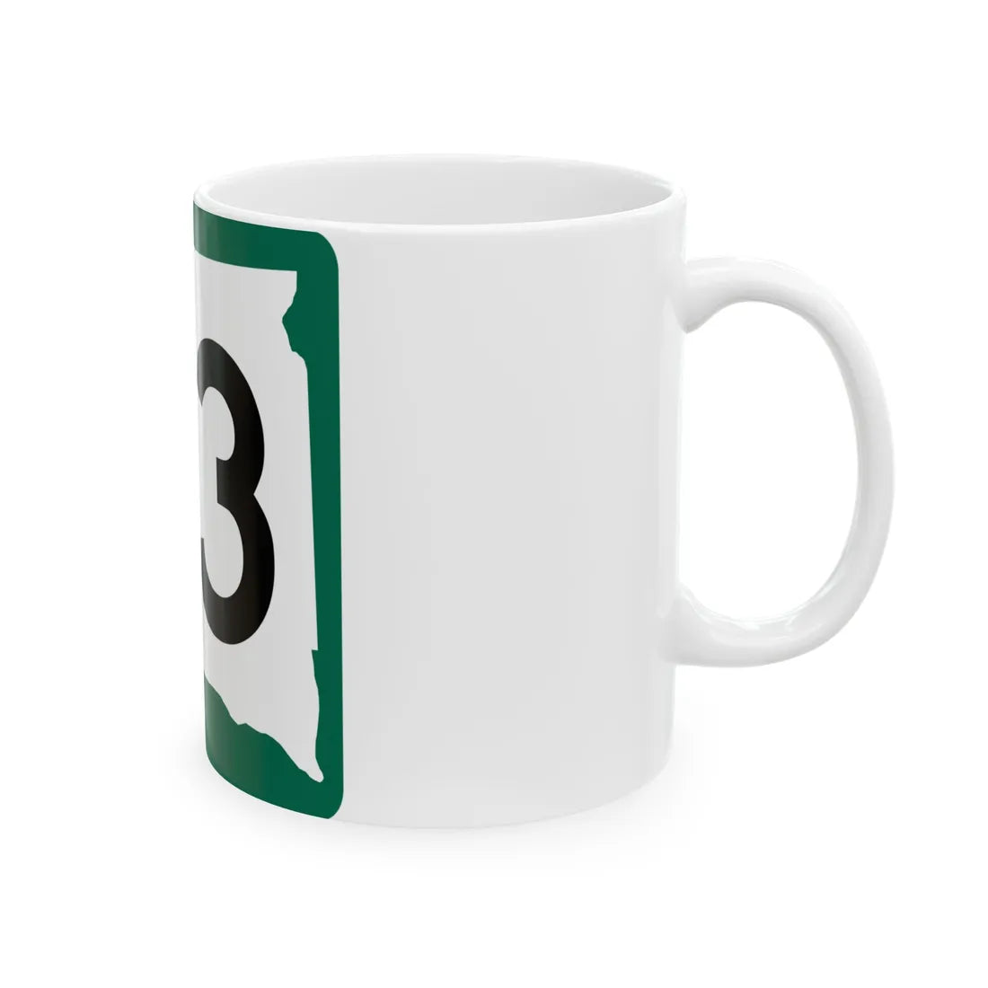 SD 73 (South Dakota) (Road Sign) White Coffee Mug - Go Mug Yourself