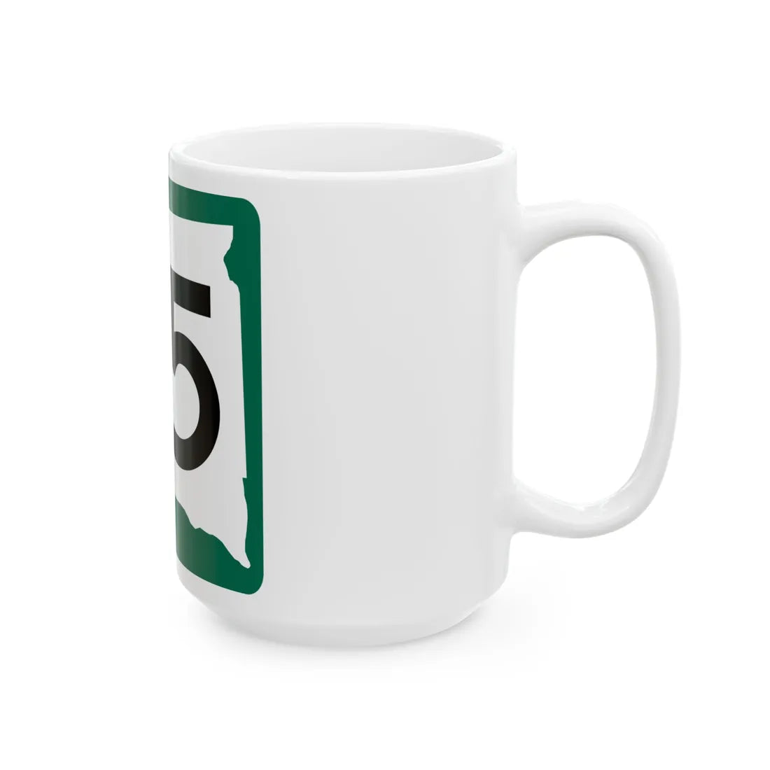 SD 75 (South Dakota) (Road Sign) White Coffee Mug - Go Mug Yourself