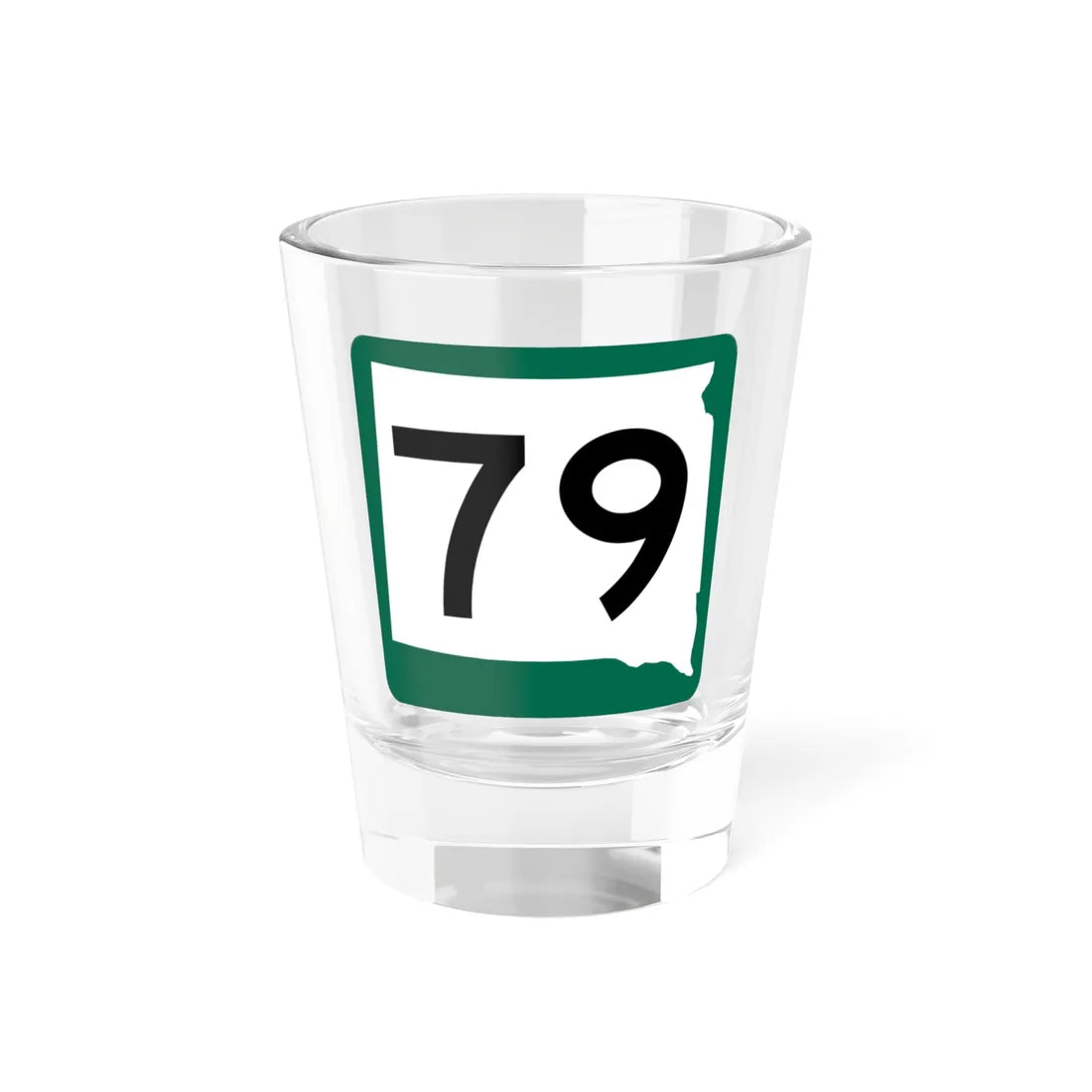 SD 79 (South Dakota) (Road Sign) Shot Glass 1.5oz 1.5oz - Go Mug Yourself