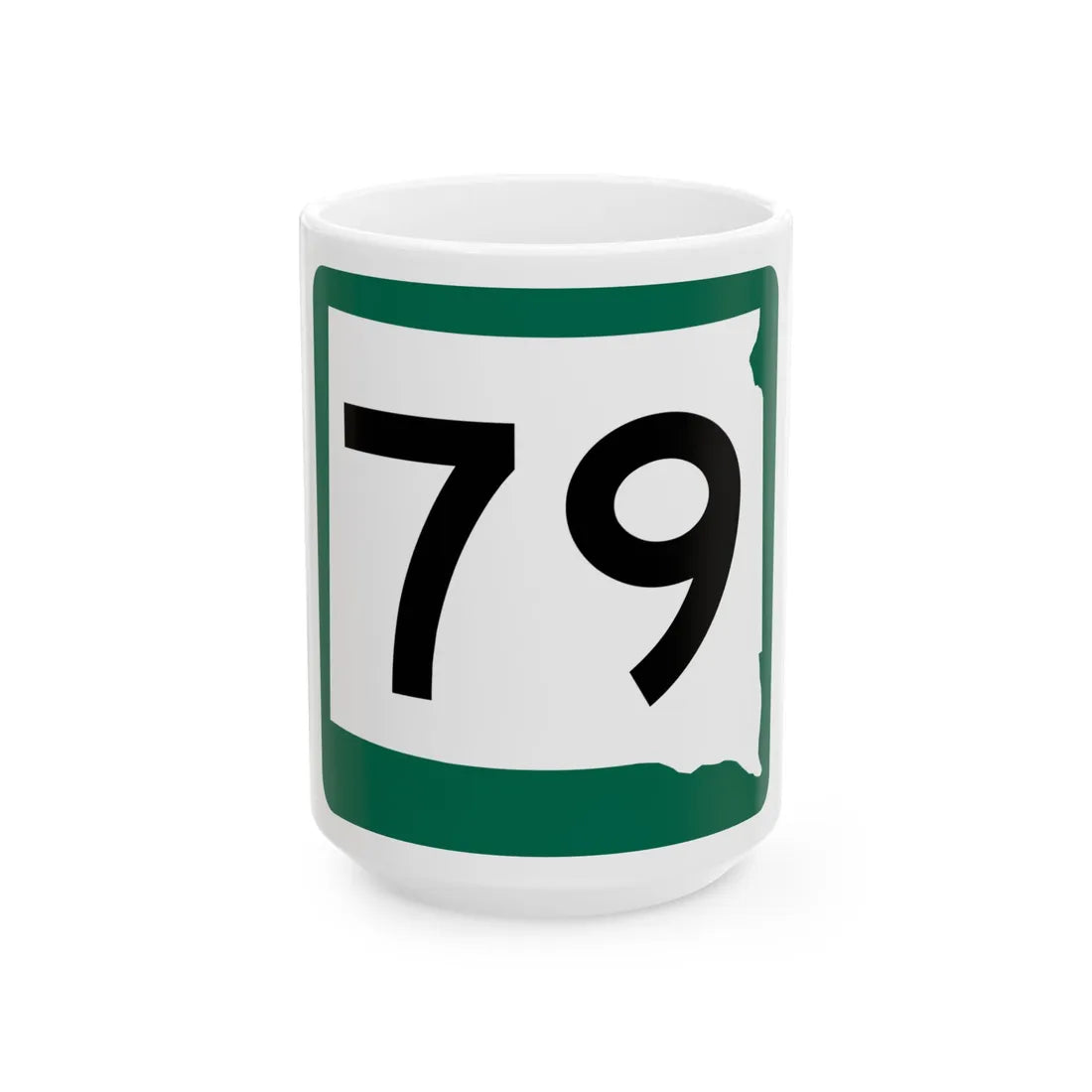 SD 79 (South Dakota) (Road Sign) White Coffee Mug 15oz - Go Mug Yourself