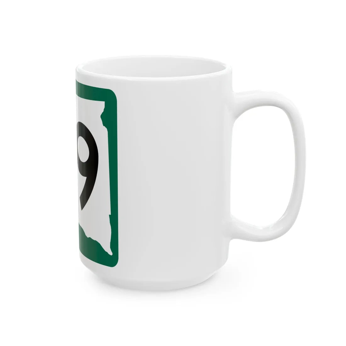 SD 79 (South Dakota) (Road Sign) White Coffee Mug - Go Mug Yourself