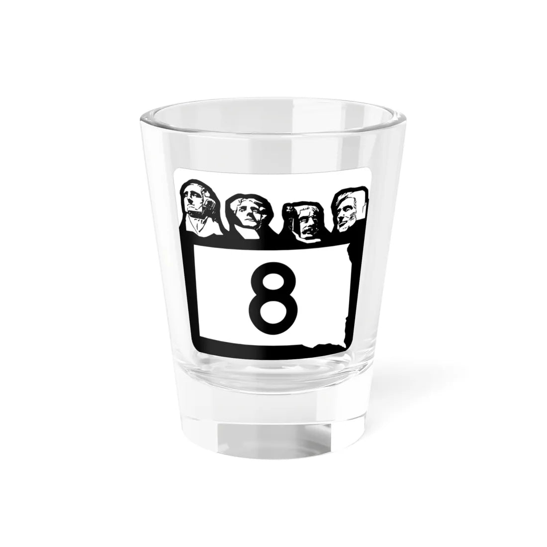 SD 8 1960 (South Dakota) (Road Sign) Shot Glass 1.5oz 1.5oz - Go Mug Yourself