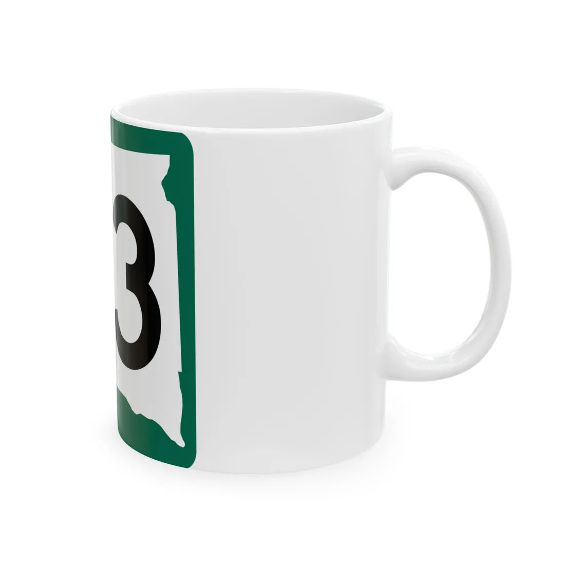 SD 83 (South Dakota) (Road Sign) White Coffee Mug - Go Mug Yourself