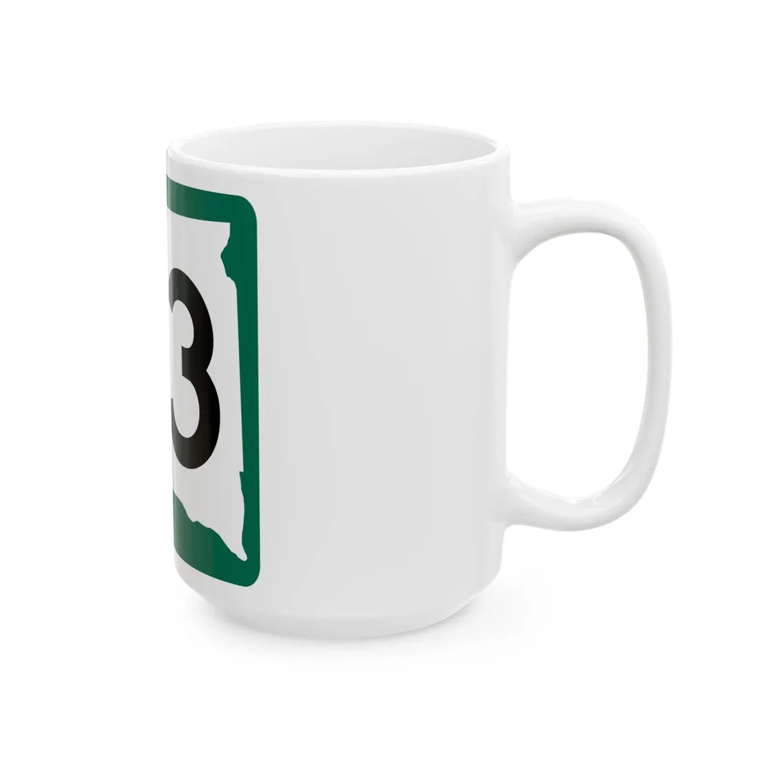 SD 83 (South Dakota) (Road Sign) White Coffee Mug - Go Mug Yourself