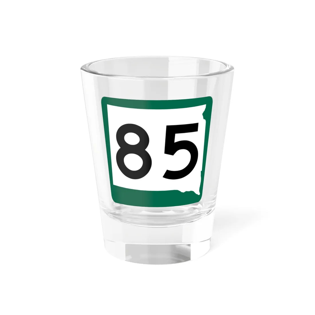 SD 85 (South Dakota) (Road Sign) Shot Glass 1.5oz 1.5oz - Go Mug Yourself