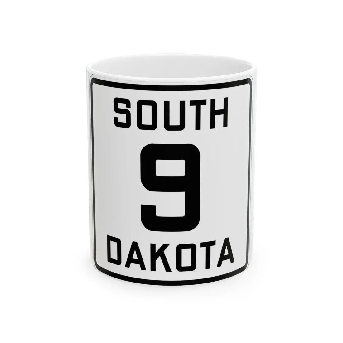 SD 9 1926 (South Dakota) (Road Sign) White Coffee Mug 11oz - Go Mug Yourself