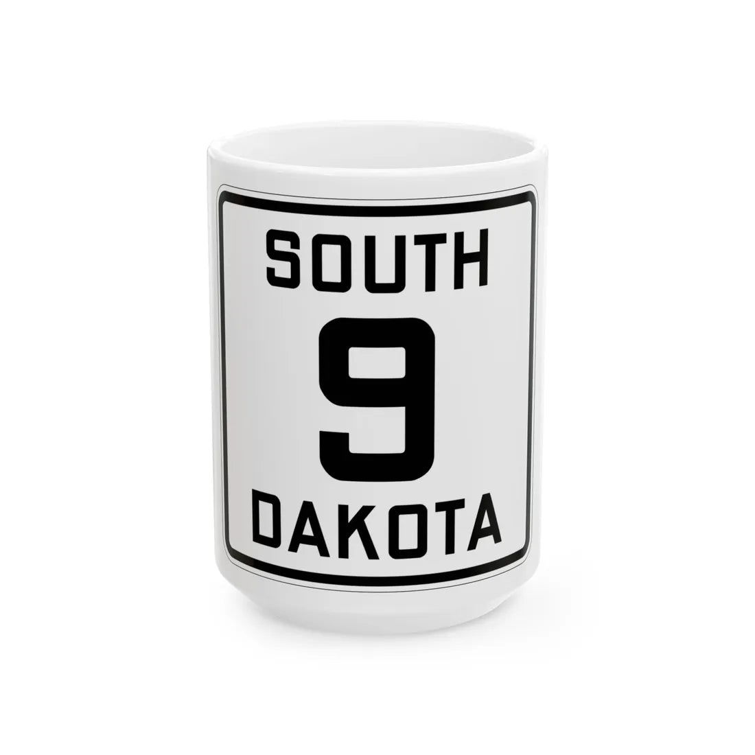 SD 9 1926 (South Dakota) (Road Sign) White Coffee Mug 15oz - Go Mug Yourself