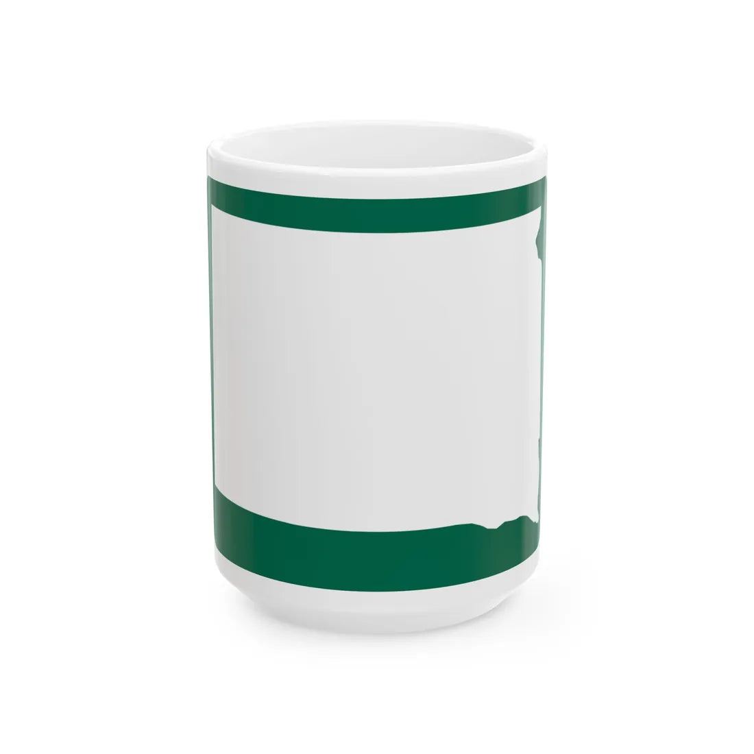 SD Blank-3d (South Dakota) (Road Sign) White Coffee Mug 15oz - Go Mug Yourself