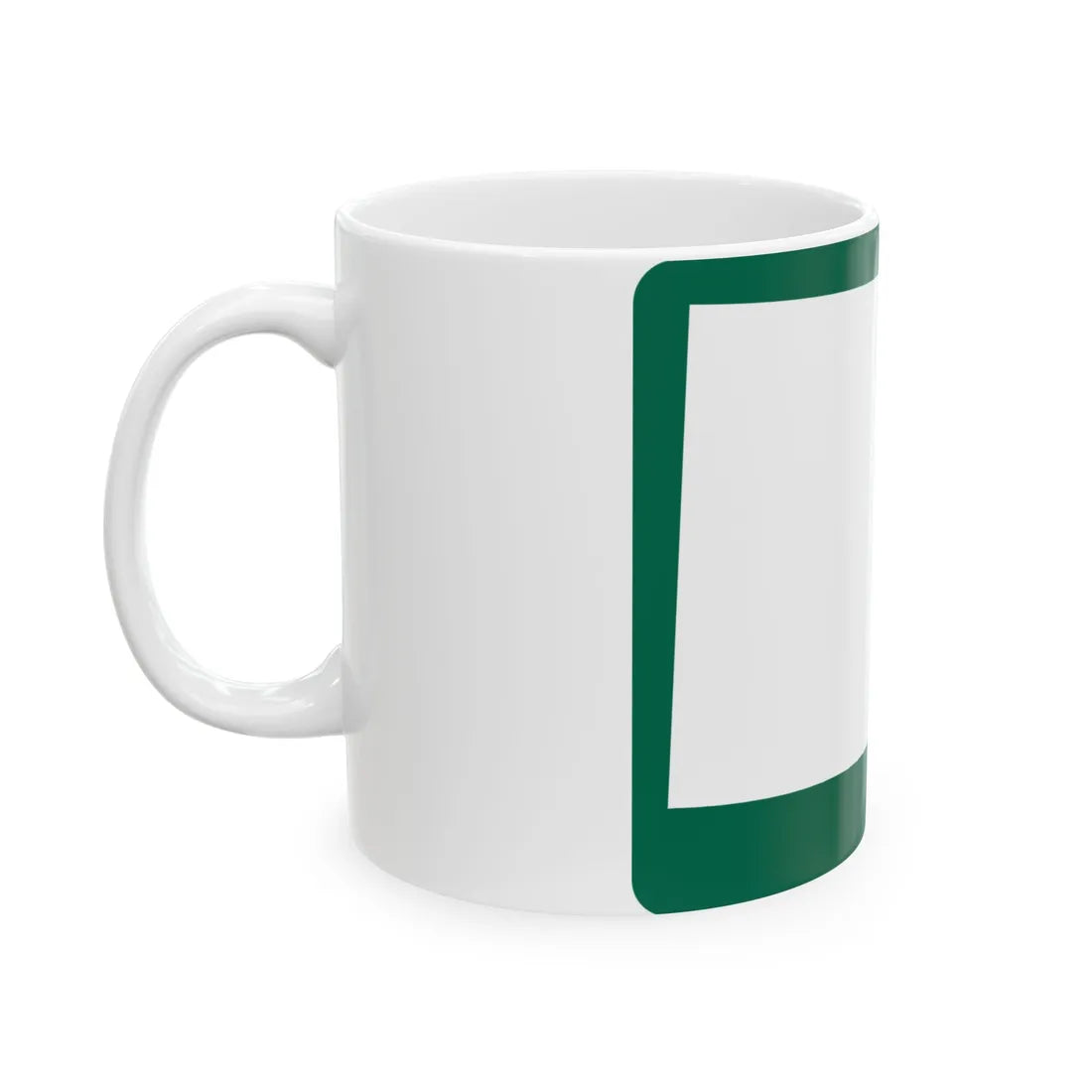 SD Blank-3d (South Dakota) (Road Sign) White Coffee Mug - Go Mug Yourself