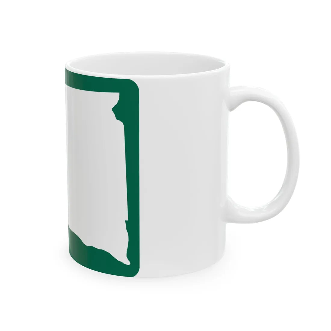 SD Blank-3d (South Dakota) (Road Sign) White Coffee Mug - Go Mug Yourself
