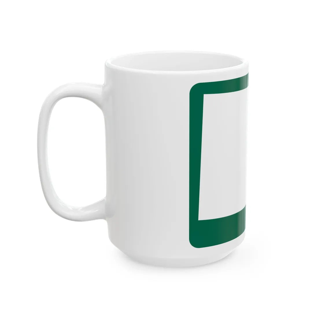 SD Blank-3d (South Dakota) (Road Sign) White Coffee Mug - Go Mug Yourself