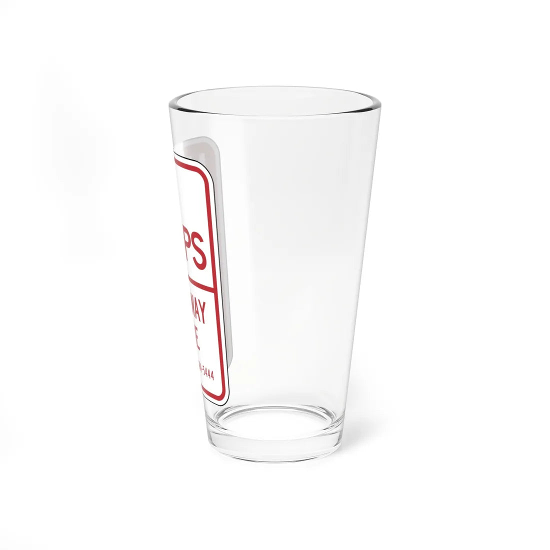 SDOT R7-4T (Washington) (Road Sign) Pint Glass 16oz - Go Mug Yourself