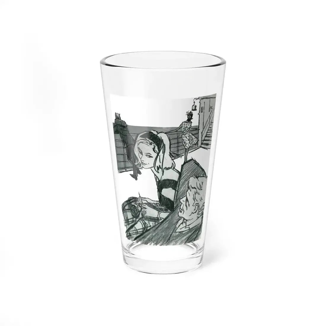 Sea Change by Dorothy Black, Woman's Journal, 1962 (Magazine Illustration) Pint Glass 16oz 16oz - Go Mug Yourself