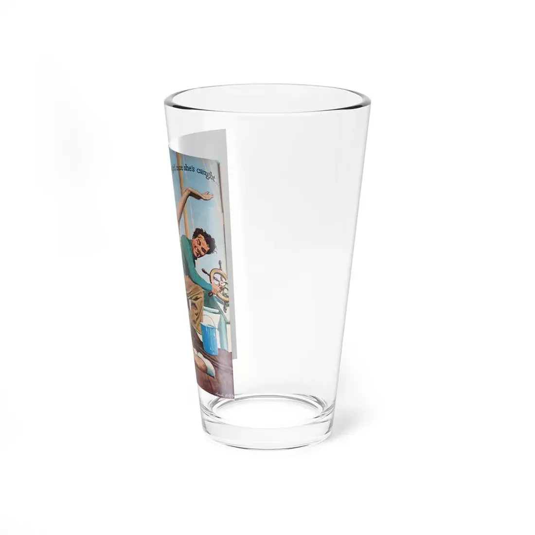 Sea Fever, Woman's Own magazine, May 1952 (Magazine Illustration) Pint Glass 16oz - Go Mug Yourself