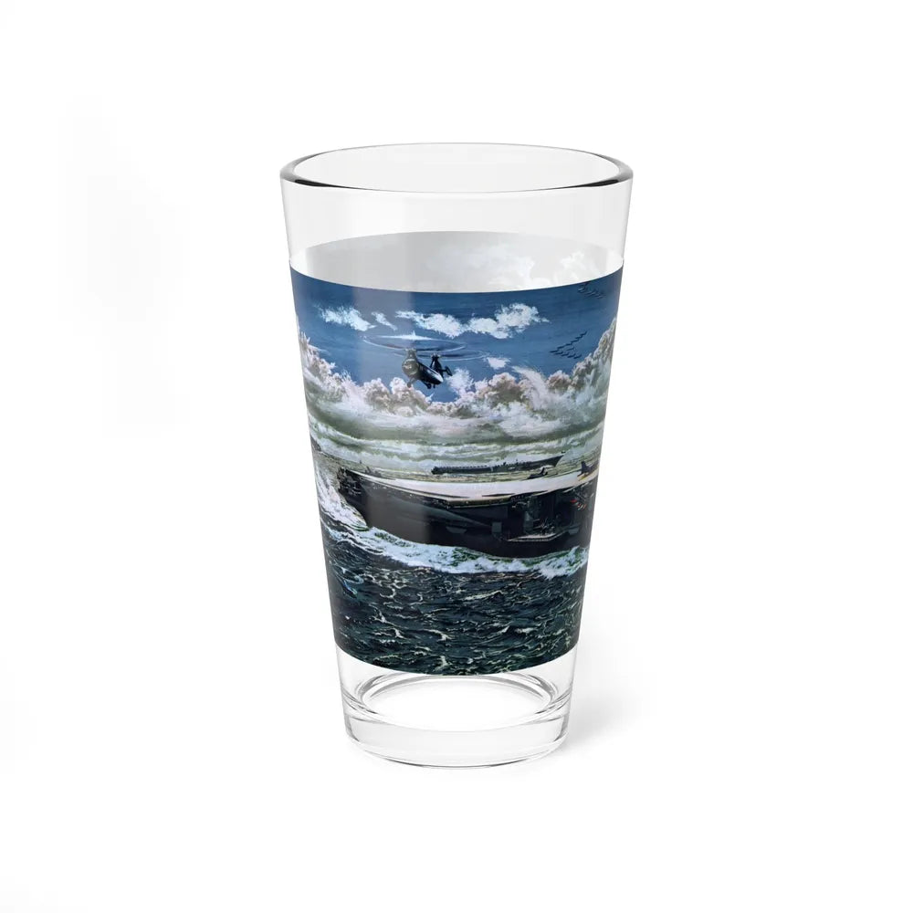 Sea Power's Sunday Punch, Collier's, October 4, 1952 (Magazine Illustration) Pint Glass 16oz - Go Mug Yourself