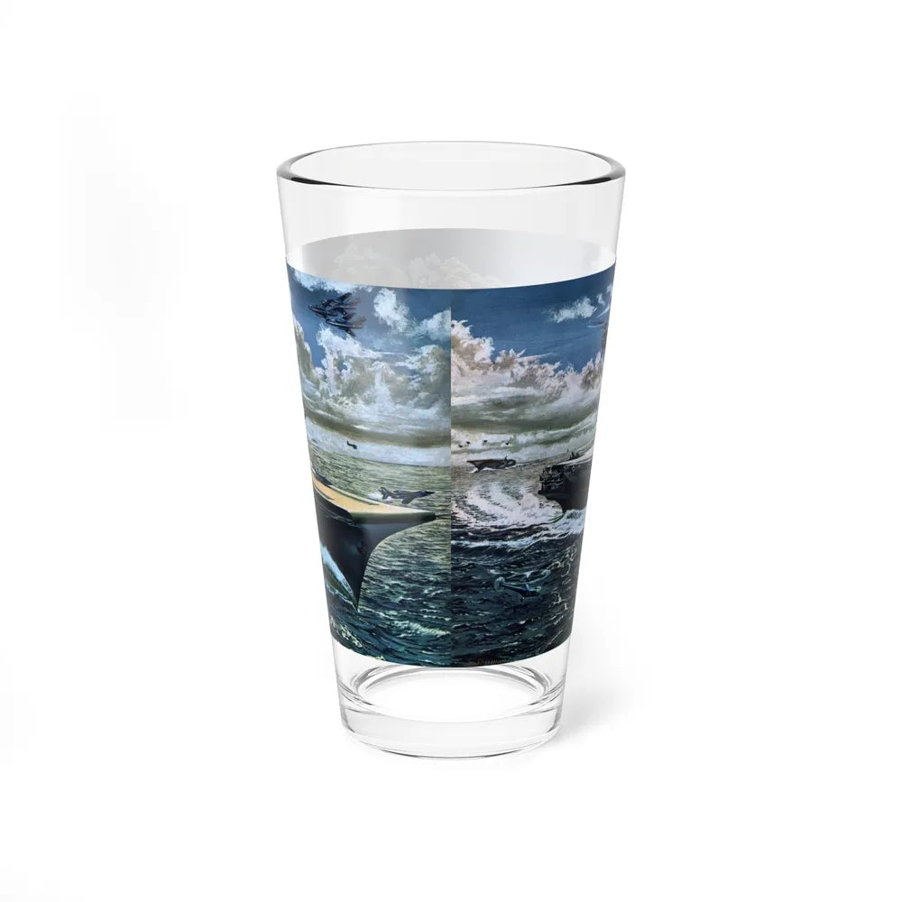 Sea Power's Sunday Punch, Collier's, October 4, 1952 (Magazine Illustration) Pint Glass 16oz - Go Mug Yourself