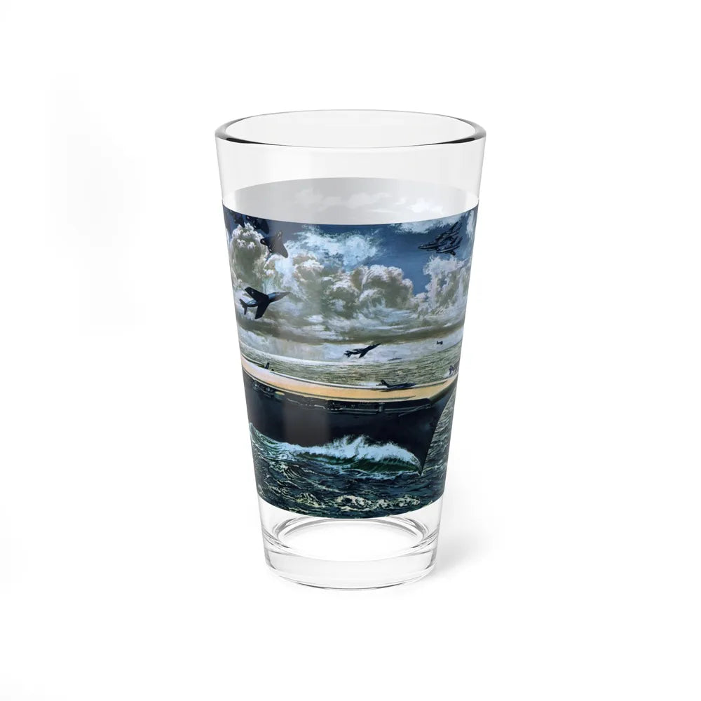 Sea Power's Sunday Punch, Collier's, October 4, 1952 (Magazine Illustration) Pint Glass 16oz - Go Mug Yourself