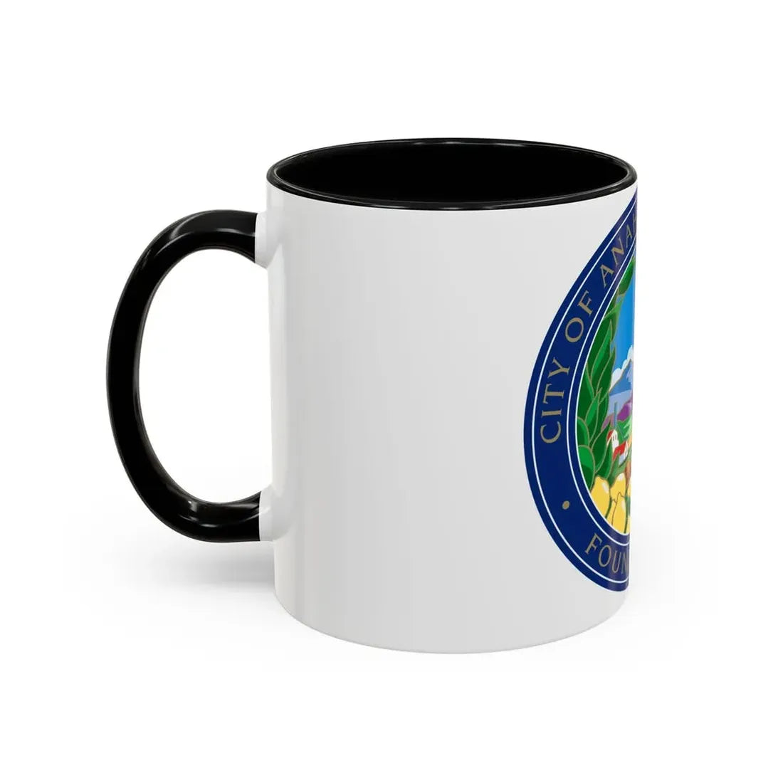 Seal of Anaheim California - Accent Coffee Mug - Go Mug Yourself