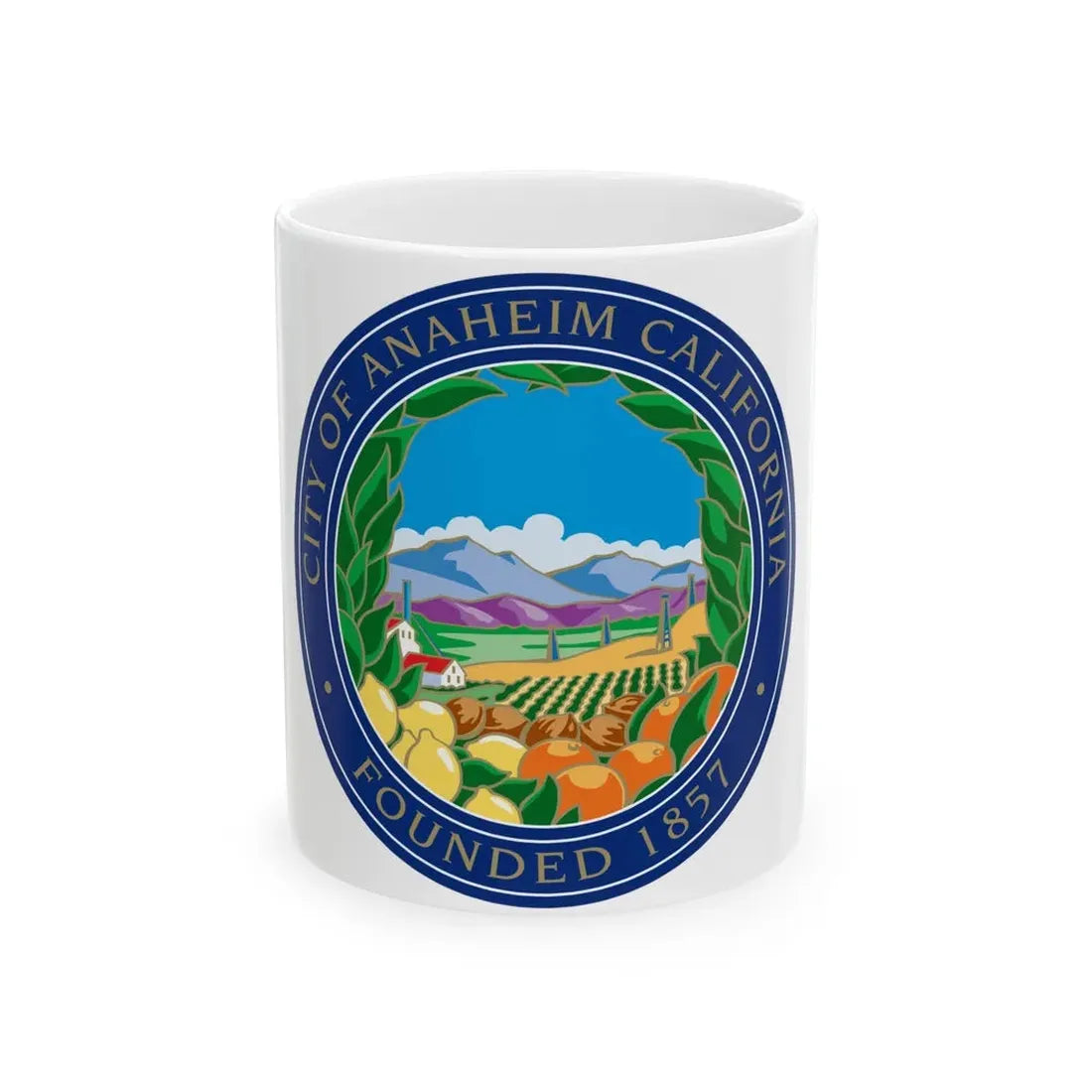 Seal of Anaheim California - White Coffee Mug 11oz - Go Mug Yourself