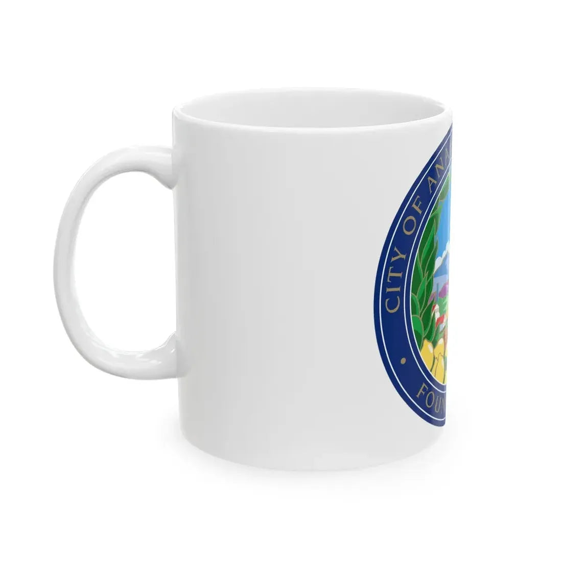 Seal of Anaheim California - White Coffee Mug - Go Mug Yourself