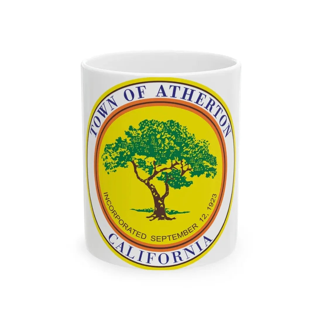 Seal of Atherton California - White Coffee Mug 11oz - Go Mug Yourself