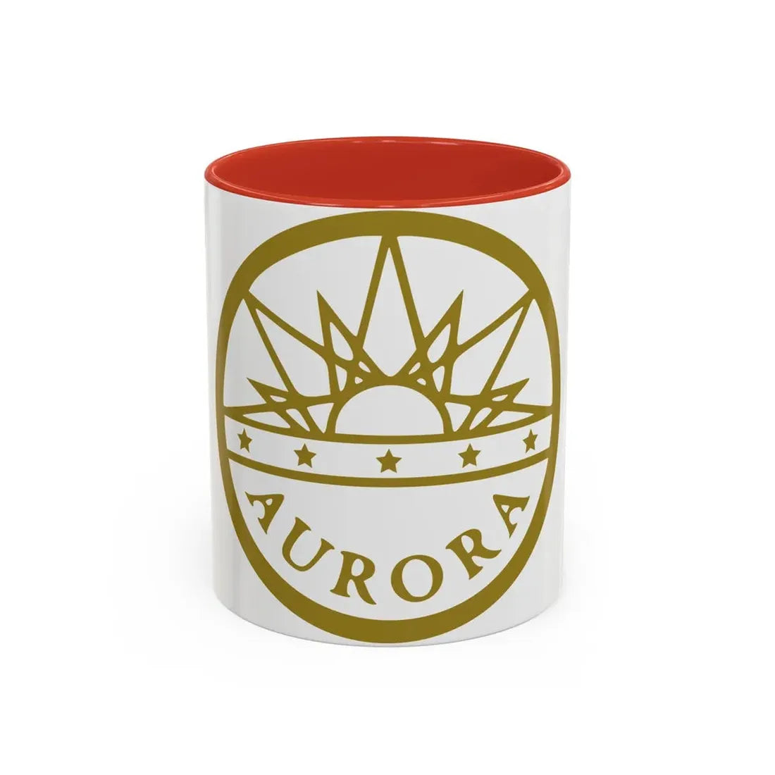 Seal of Aurora Colorado - Accent Coffee Mug 11oz Red - Go Mug Yourself