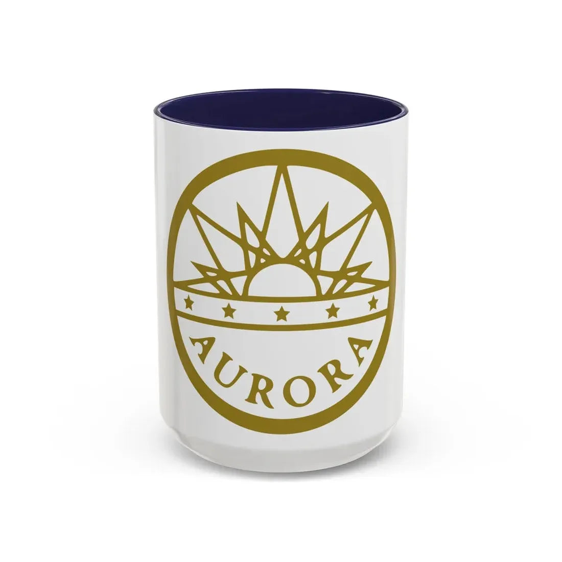 Seal of Aurora Colorado - Accent Coffee Mug 15oz Navy - Go Mug Yourself