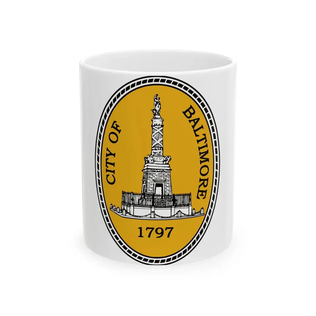 Seal of Baltimore Maryland - White Coffee Mug 11oz - Go Mug Yourself