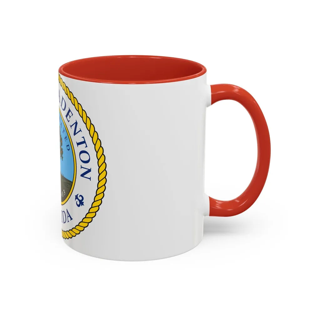 Seal of Bradenton Florida - Accent Coffee Mug-Go Mug Yourself