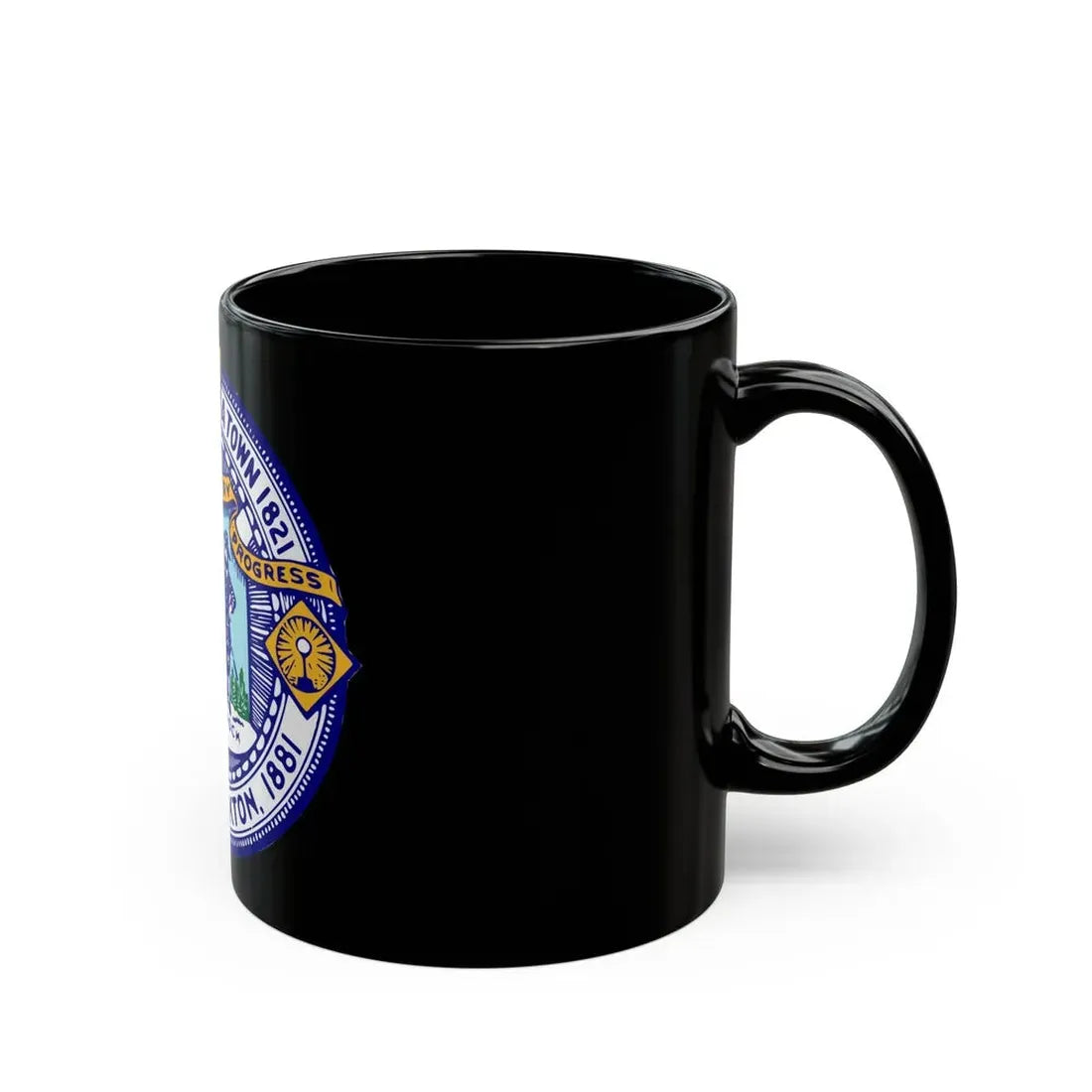 Seal of Brockton Massachusetts - Black Coffee Mug - Go Mug Yourself