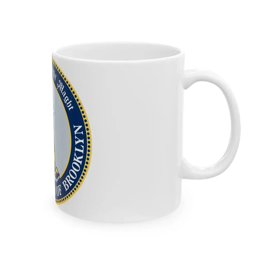 Seal of Brooklyn New York - White Coffee Mug - Go Mug Yourself