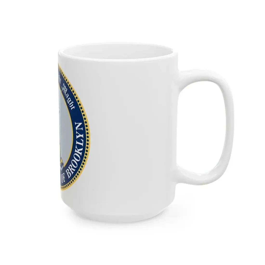 Seal of Brooklyn New York - White Coffee Mug - Go Mug Yourself