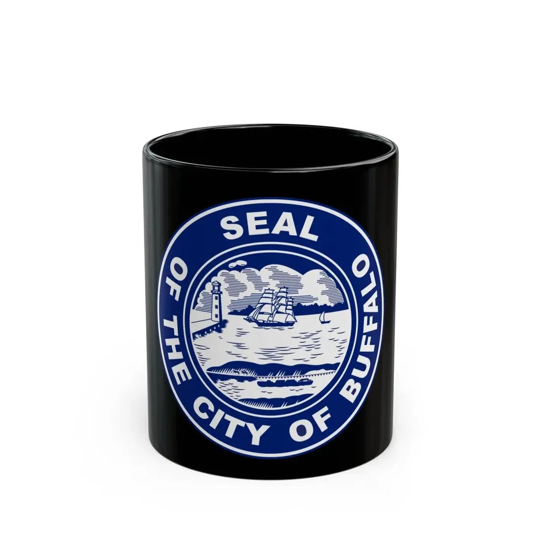 Seal of Buffalo New York - Black Coffee Mug 11oz - Go Mug Yourself