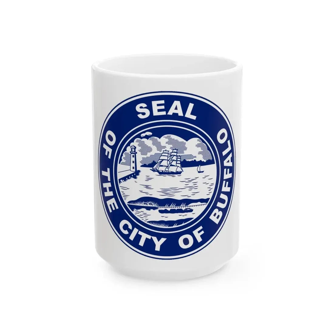 Seal of Buffalo New York - White Coffee Mug 15oz - Go Mug Yourself
