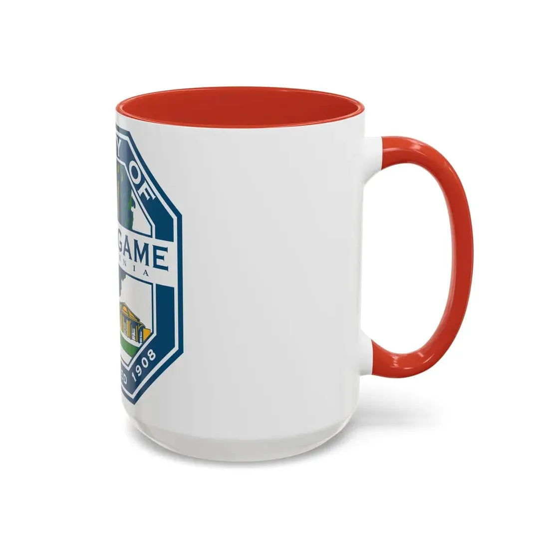 Seal of Burlingame California - Accent Coffee Mug - Go Mug Yourself