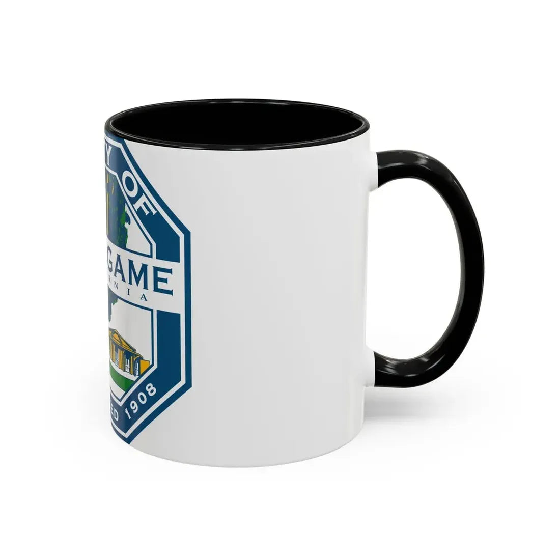 Seal of Burlingame California - Accent Coffee Mug - Go Mug Yourself