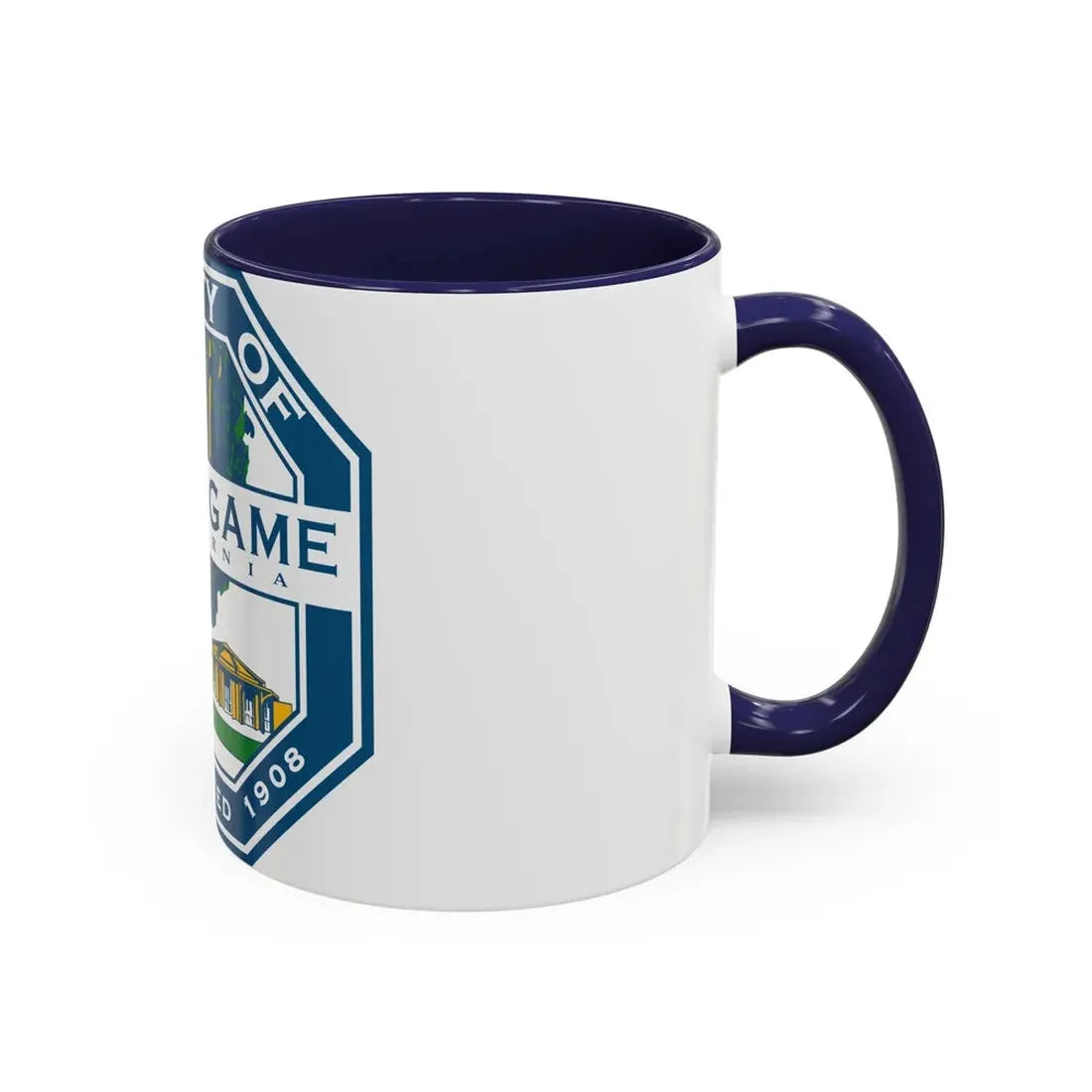 Seal of Burlingame California - Accent Coffee Mug - Go Mug Yourself