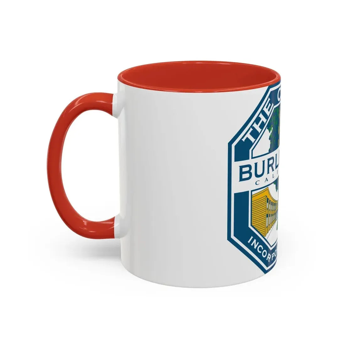 Seal of Burlingame California - Accent Coffee Mug - Go Mug Yourself