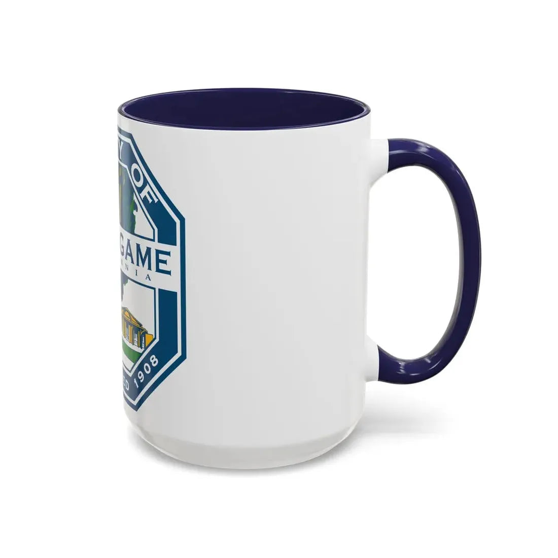 Seal of Burlingame California - Accent Coffee Mug - Go Mug Yourself