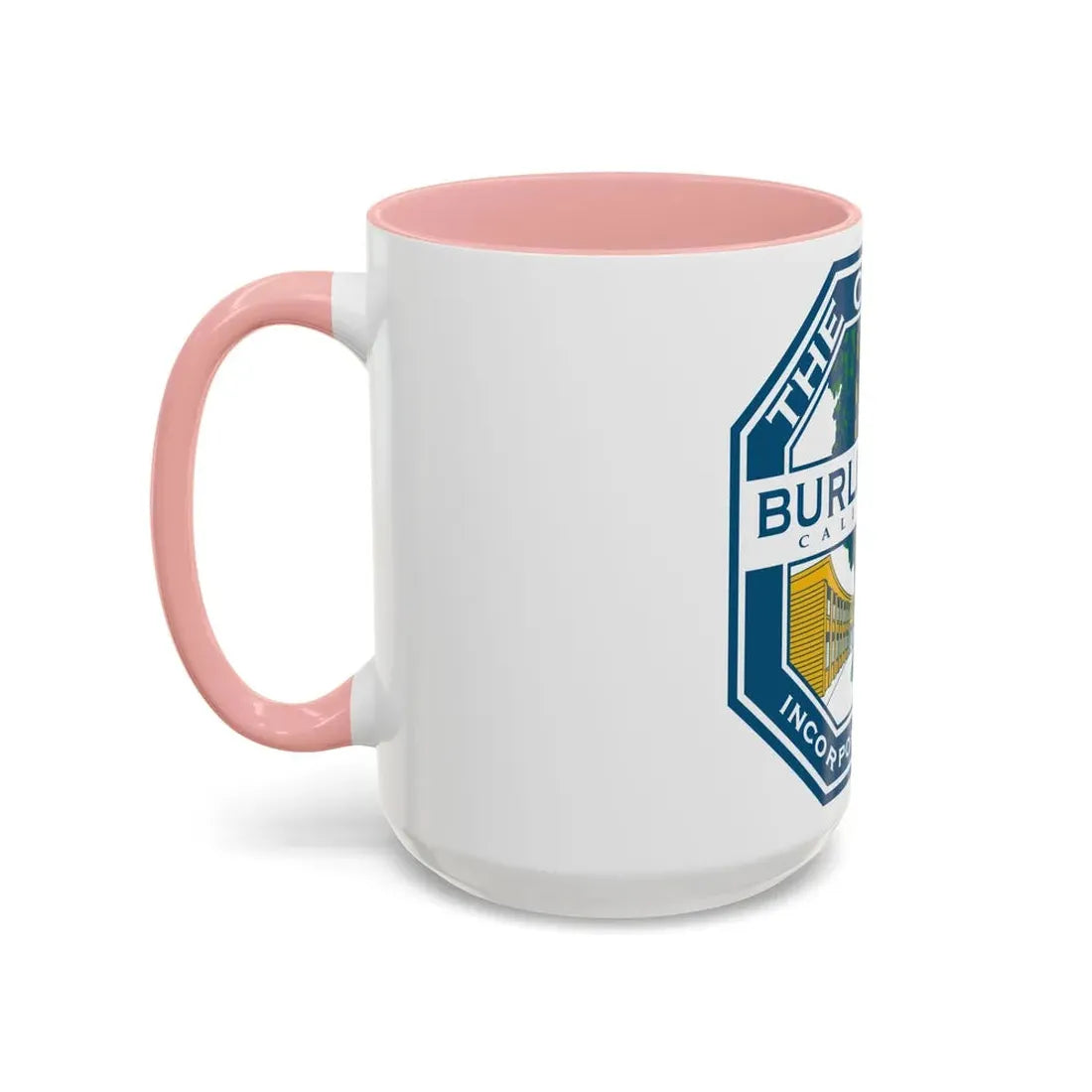Seal of Burlingame California - Accent Coffee Mug - Go Mug Yourself