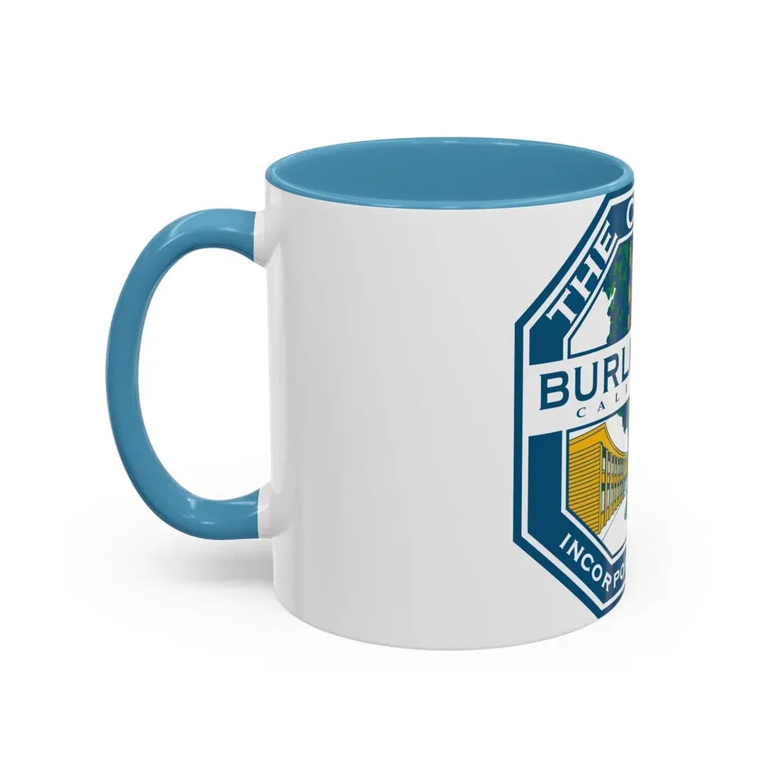 Seal of Burlingame California - Accent Coffee Mug - Go Mug Yourself