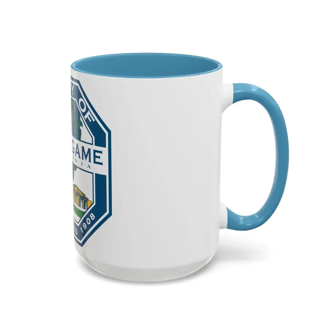 Seal of Burlingame California - Accent Coffee Mug - Go Mug Yourself