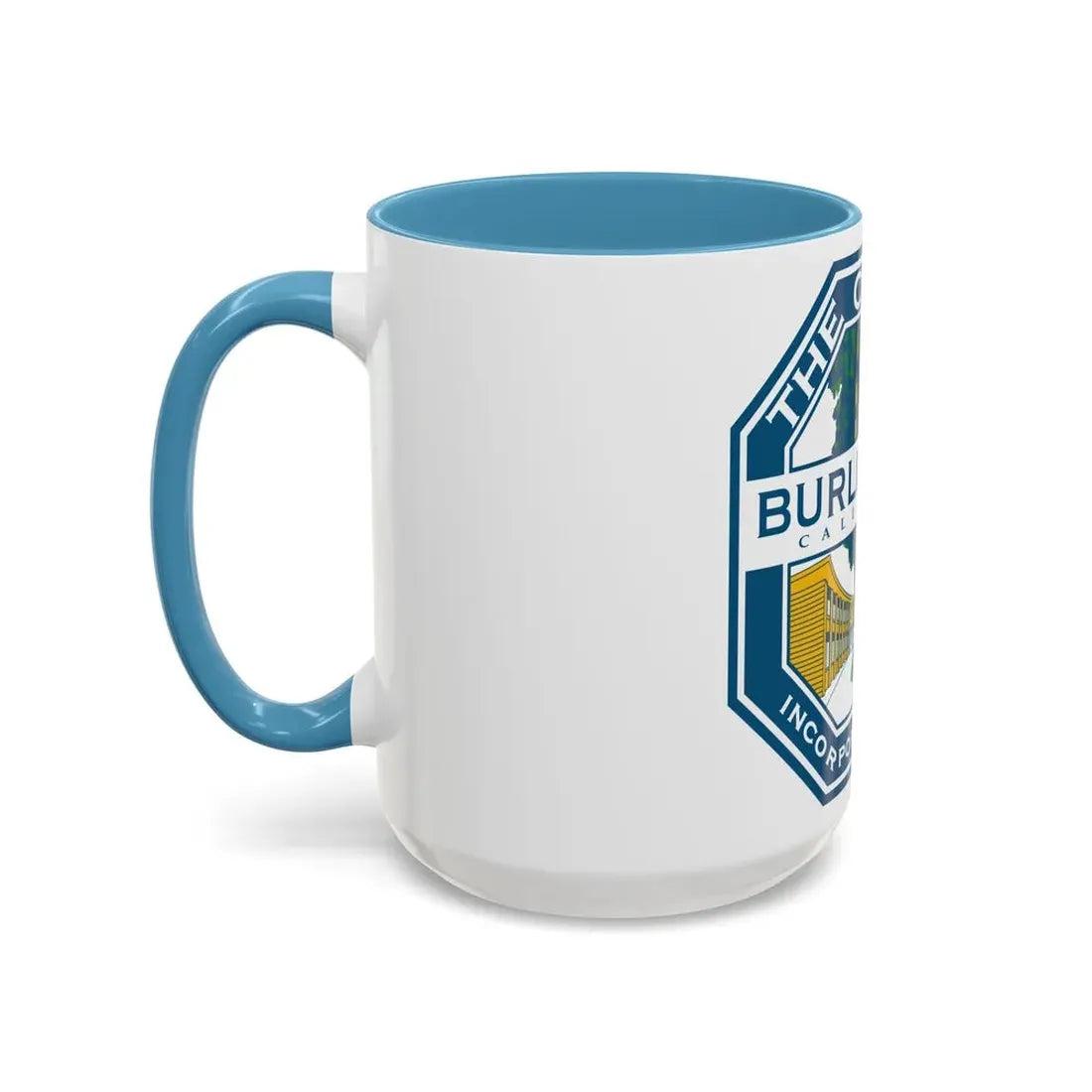 Seal of Burlingame California - Accent Coffee Mug - Go Mug Yourself