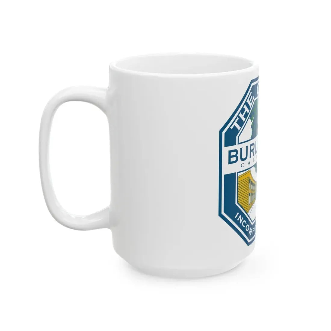 Seal of Burlingame California - White Coffee Mug - Go Mug Yourself