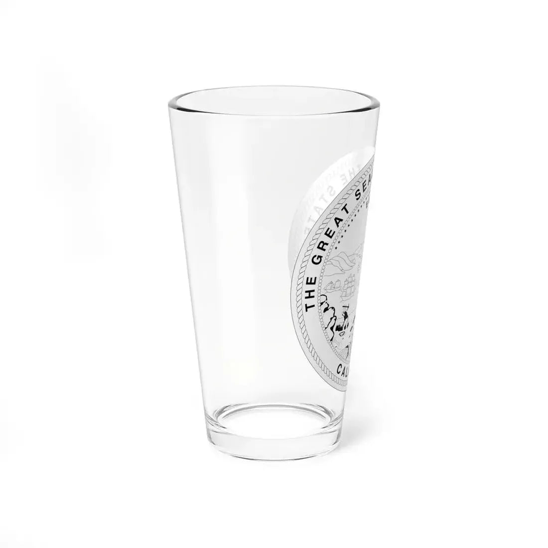 Seal of California BW - Pint Glass 16oz - Go Mug Yourself