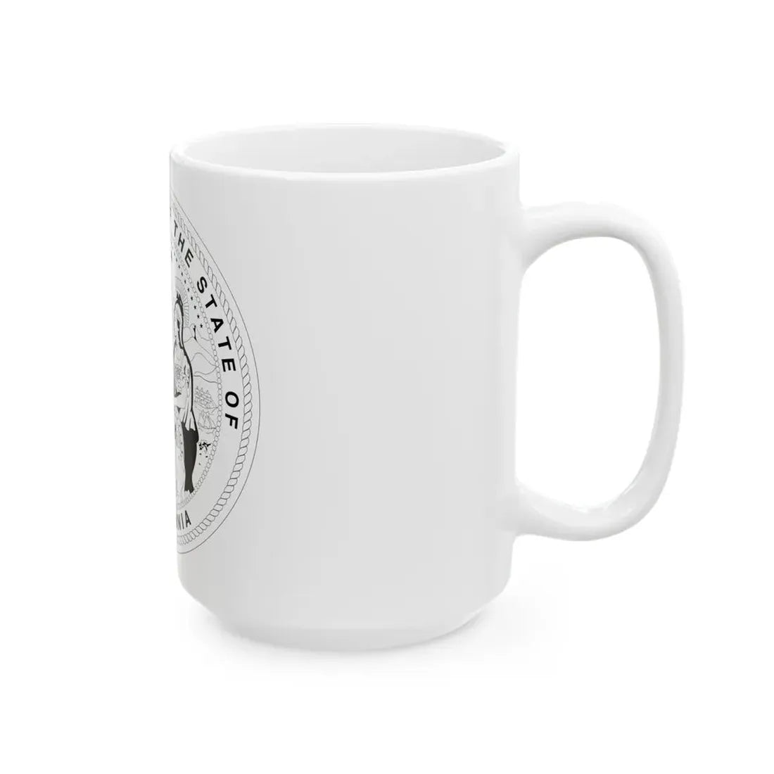 Seal of California BW - White Coffee Mug - Go Mug Yourself
