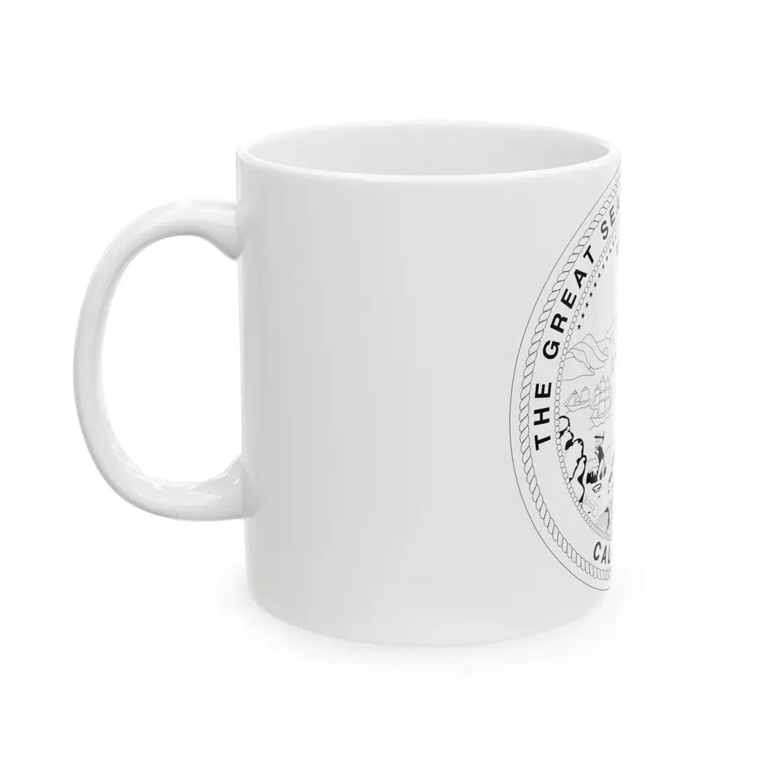 Seal of California BW - White Coffee Mug - Go Mug Yourself